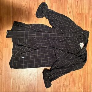 Dark green Plaid Button-Up Shirt